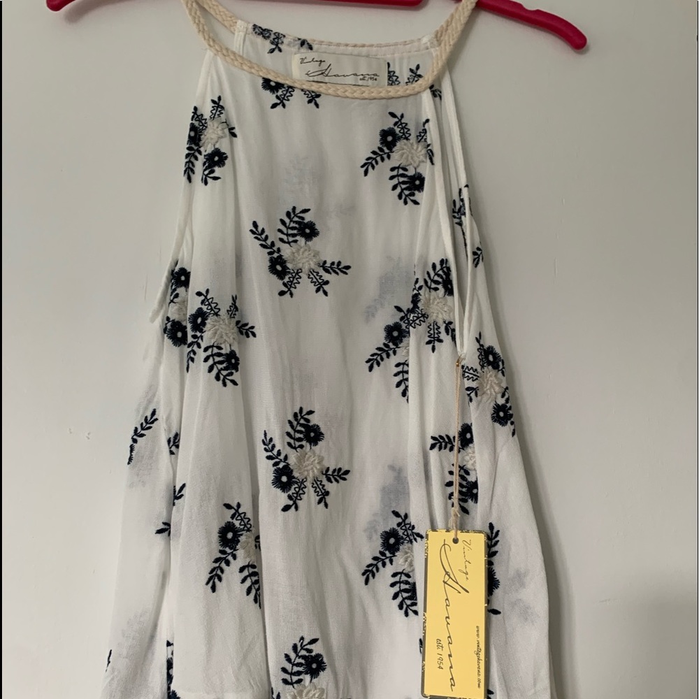 Vintage Havana braided flowy tank